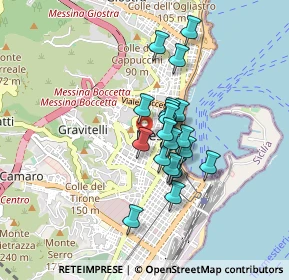 Mappa Via Dina e Clarenza, 98121 Messina ME, Italia (0.712)