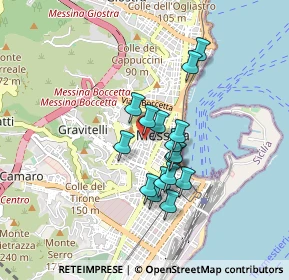 Mappa Via Dina e Clarenza, 98121 Messina ME, Italia (0.72813)