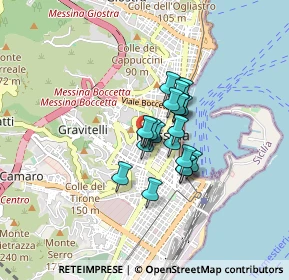 Mappa Via Dina e Clarenza, 98121 Messina ME, Italia (0.549)