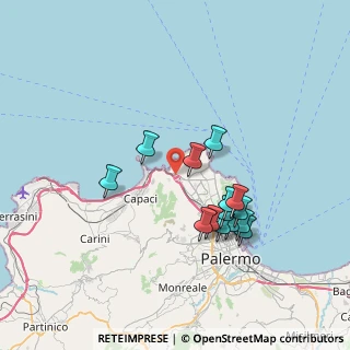 Mappa Via Sferracavallo, 90151 Palermo PA, Italia (7.41)