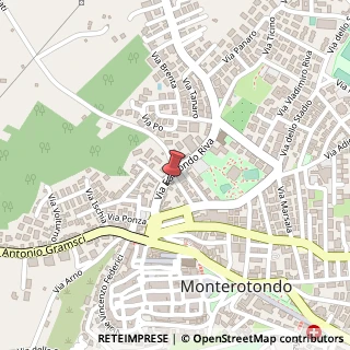 Mappa Via Edmondo Riva, 18, 00015 Monterotondo, Roma (Lazio)