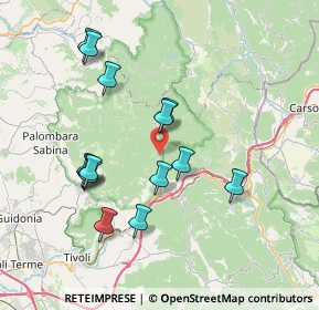 Mappa Via Dei Vignaletti, 00020 Roccagiovine RM, Italia (7.68286)