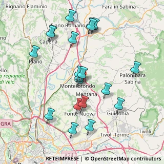 Mappa Via Tevere, 00015 Monterotondo RM, Italia (8.567)