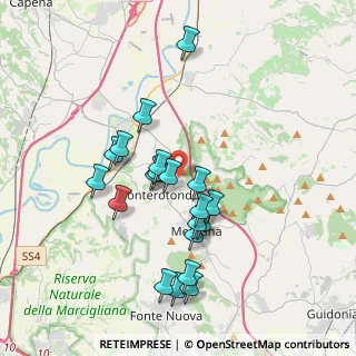 Mappa Via Tevere, 00015 Monterotondo RM, Italia (3.627)