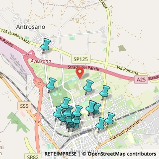 Mappa Via Ezio Tarantelli, 67051 Avezzano AQ, Italia (1.2645)