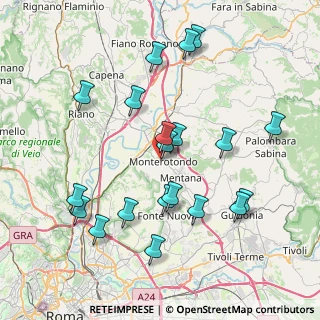 Mappa Via Camillo Benso Conte di Cavour, 00015 Monterotondo RM, Italia (8.617)