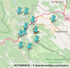 Mappa Oricola, 67064 Pereto AQ, Italia (7.09091)