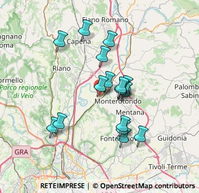 Mappa Via Allia, 00015 Monterotondo RM, Italia (6.17824)
