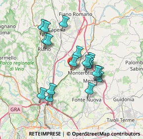 Mappa Via Allia, 00015 Monterotondo RM, Italia (6.45556)
