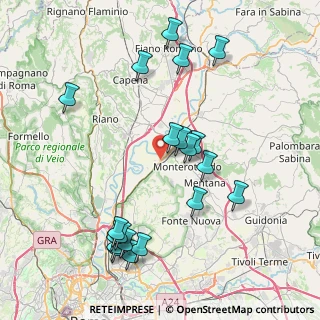 Mappa Via Fluviale, 00015 Monterotondo RM, Italia (9.2965)