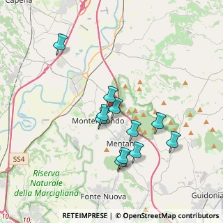 Mappa Via Liri, 00015 Monterotondo RM, Italia (3.45636)