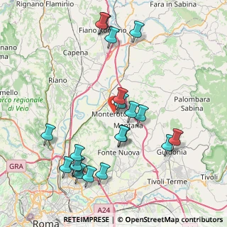 Mappa Via Fabio Filzi, 00015 Monterotondo RM, Italia (9.3475)