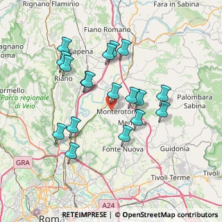 Mappa Via Monti Lucretili, 00015 Monterotondo RM, Italia (7.29389)