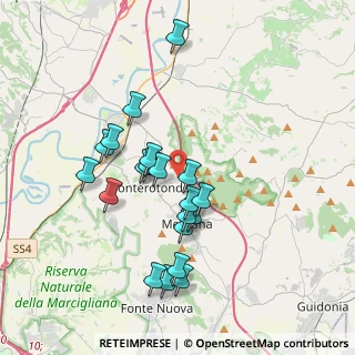 Mappa Via Castelchiodato, 00015 Monterotondo RM, Italia (3.6335)