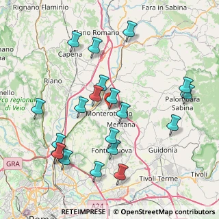 Mappa Via Vladimiro Riva, 00015 Monterotondo RM, Italia (9.216)