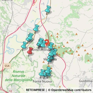 Mappa Via Tirso, 00015 Monterotondo RM, Italia (3.5955)