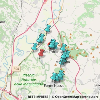Mappa Via XXV Aprile, 00015 Monterotondo RM, Italia (3.1705)