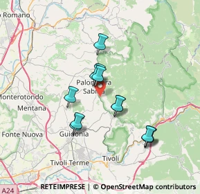 Mappa Via Maremmana Inferiore, 00018 Palombara Sabina RM, Italia (6.2825)