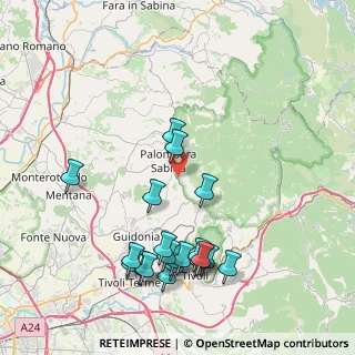 Mappa Via Maremmana Inferiore, 00018 Palombara Sabina RM, Italia (9.3625)