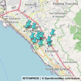 Mappa Viale Stazione, 80055 Portici NA, Italia (1.05833)