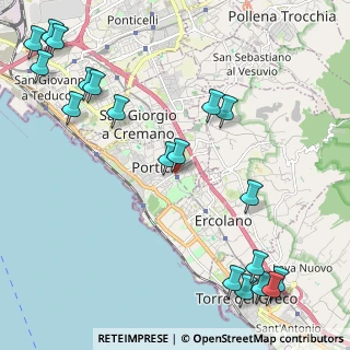 Mappa Viale Stazione, 80055 Portici NA, Italia (3.10737)