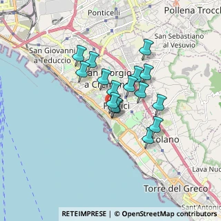 Mappa Secondo Viale Melina, 80055 Portici NA, Italia (1.36063)