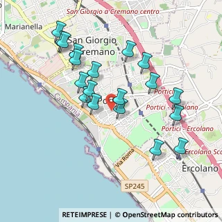 Mappa Via Benvenuto Cellini, 80055 Portici NA, Italia (1.02211)