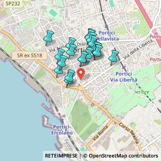 Mappa Via Francesco Bellucci Sessa, 80055 Portici NA, Italia (0.3745)
