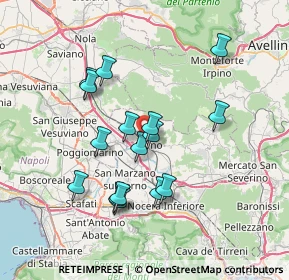 Mappa Corso V. Emanuele Trav. Turner, 84087 Sarno SA, Italia (7.02625)