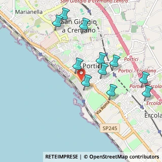 Mappa Via Bagnara, 80055 Portici NA, Italia (1.08455)