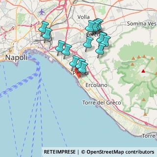 Mappa Via Emanuele Gianturco, 80055 Portici NA, Italia (3.84688)