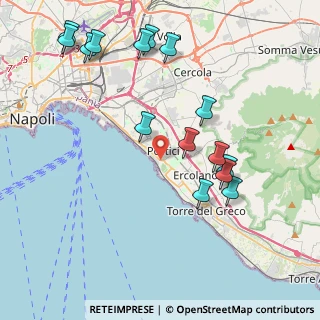 Mappa Via Cavalieri dell'Ordine di Vittorio Veneto, 80055 Portici NA, Italia (4.88533)