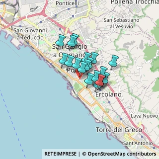 Mappa Via Casaconte, 80055 Portici NA, Italia (1.08737)