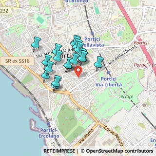 Mappa Via Palizzi, 80055 Portici NA, Italia (0.3505)