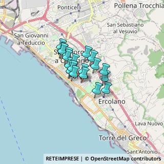 Mappa Via Palizzi, 80055 Portici NA, Italia (1.07737)
