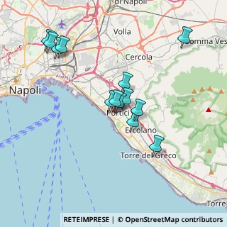 Mappa Viale I Melina, 80055 Portici NA, Italia (3.61385)