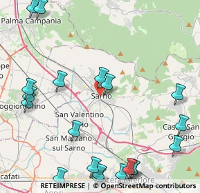 Mappa Via Ten. Luigi Buonaiuto, 84087 Sarno SA, Italia (6.3775)