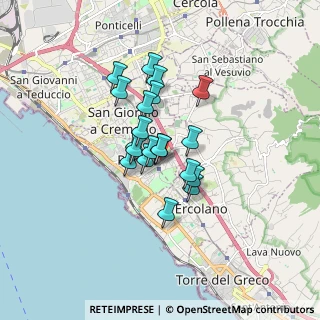 Mappa Viale Gioacchino Rossini, 80055 Portici NA, Italia (1.2375)