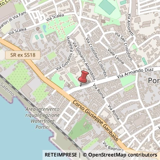 Mappa Via Armando Diaz,  16, 80055 Portici, Napoli (Campania)