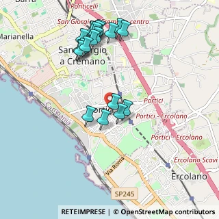 Mappa Viale Tiziano Vecellio, 80055 Portici NA, Italia (1.125)