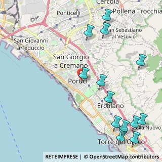 Mappa Viale Tiziano Vecellio, 80055 Portici NA, Italia (3.08077)