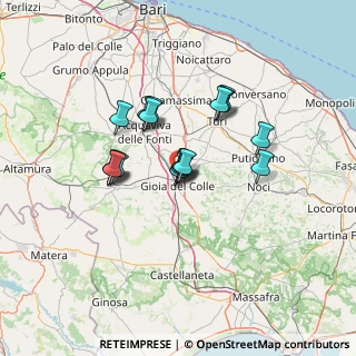 Mappa Sedé legale: via Bagutta N 13 - 20121 Milano Italy, 70023 Gioia del Colle BA, Italia (10.69444)