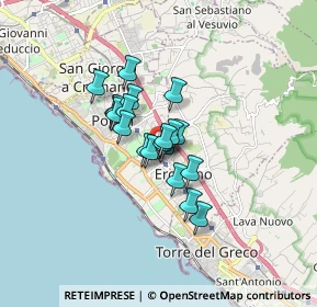 Mappa Via Gabriele D'Annunzio, 80056 Ercolano NA, Italia (1.096)