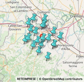 Mappa 29027 Podenzano PC, Italia (9.8155)