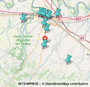 Mappa 29027 Podenzano PC, Italia (7.76727)