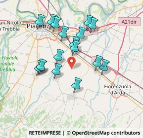 Mappa Via Borea Don Giuseppe, 29010 Pontenure PC, Italia (6.72059)