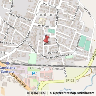 Mappa Via Papa Giovanni XXIII, 1, 10020 Cambiano TO, Italia, 10020 Cambiano, Torino (Piemonte)