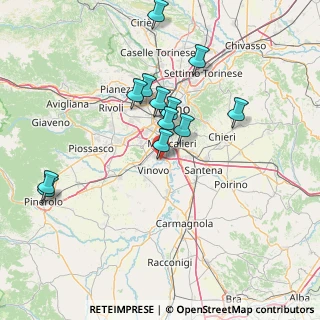 Mappa Via Vinovo, 10048 Moncalieri TO, Italia (14.14167)