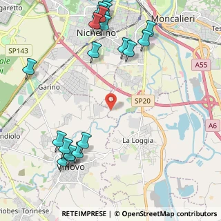 Mappa Via Vinovo, 10048 Moncalieri TO, Italia (2.8415)