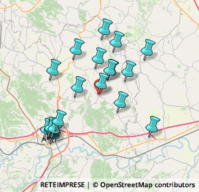 Mappa Via Al Castello, 14030 Castagnole Monferrato AT, Italia (7.2795)